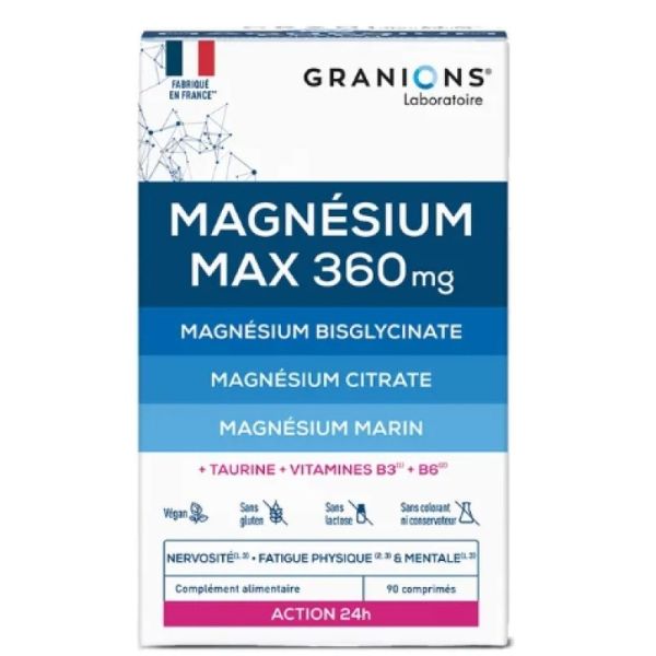 Magnésium Max 360mg 90comprimés