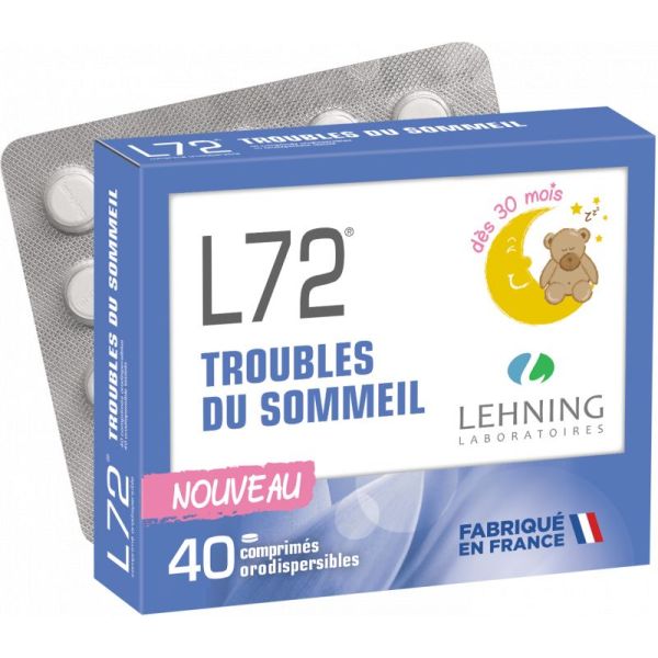 L72 Troubles du sommeil - 40 Comprimés orodispersibles