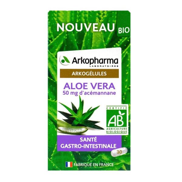 Arkogélules Aloé vera bio santé gastro-intestinale 30 gélules