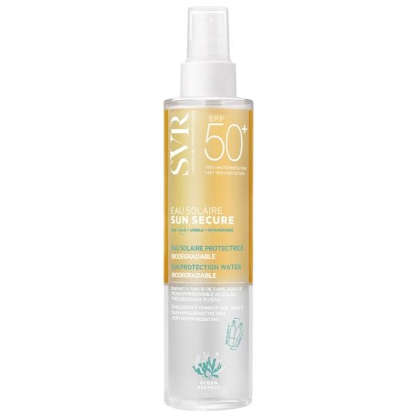 Sun Secure Eau Solaire Protectrice Biodégradable SP50+ 200 ml