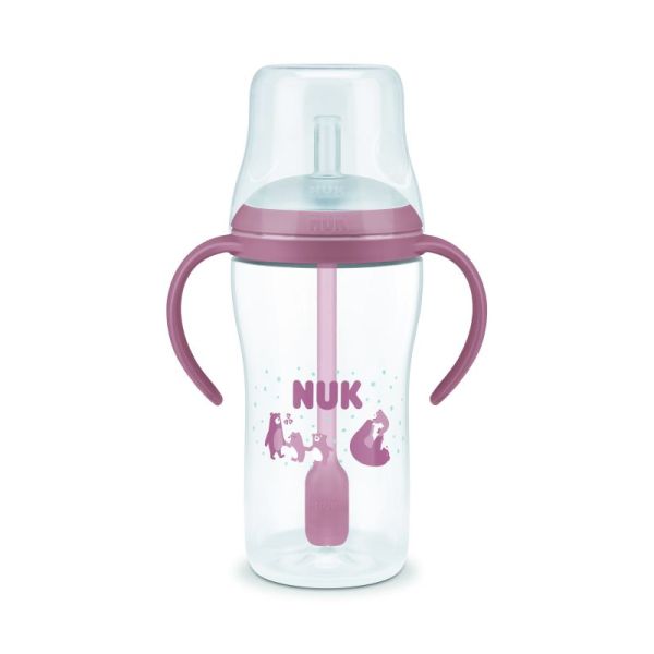 Tasse d'apprentissage paille Perfect Match 260ml - Rose 8m+