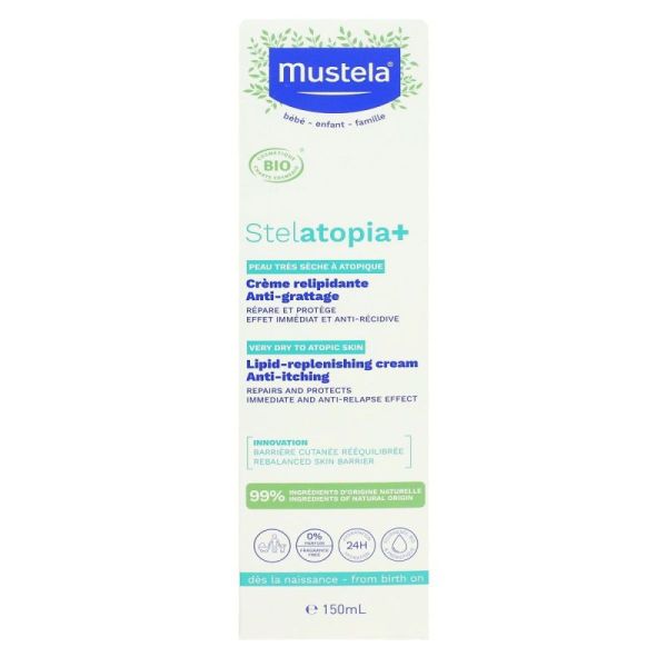 Stelatopia+ Crème Relipidante Anti-Grattage Bio 150 ml