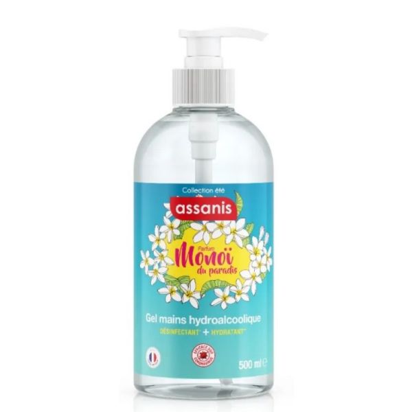 Gel Mains Hydroalcoolique Parfum Monoï du Paradis - 500ml