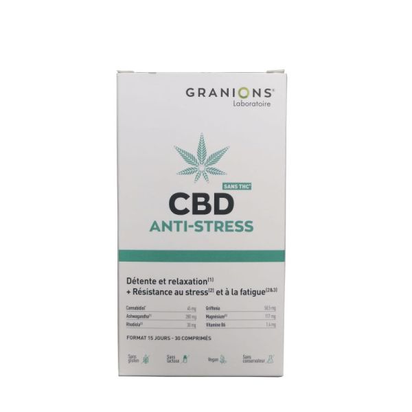 CBD Anti-stress 30 Comprimés