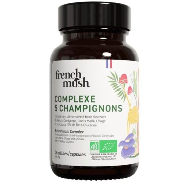 Complexe 5 Champignons Bio 56 gélules