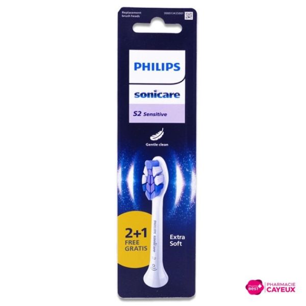 S2 Sensitive têtes de brosse ultra-souples x3