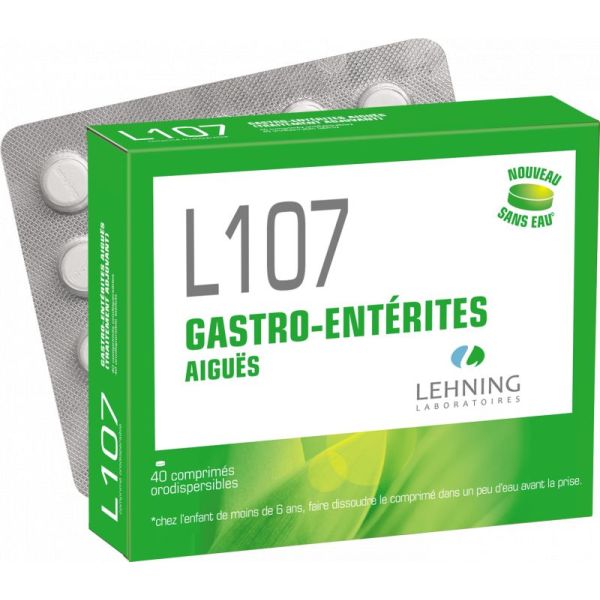 L107 gastro entérites aiguës - 40 comprimés