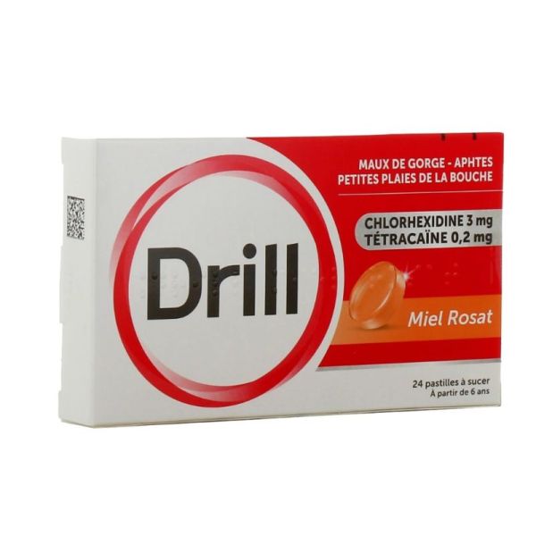 Drill miel rosat 24 pastilles