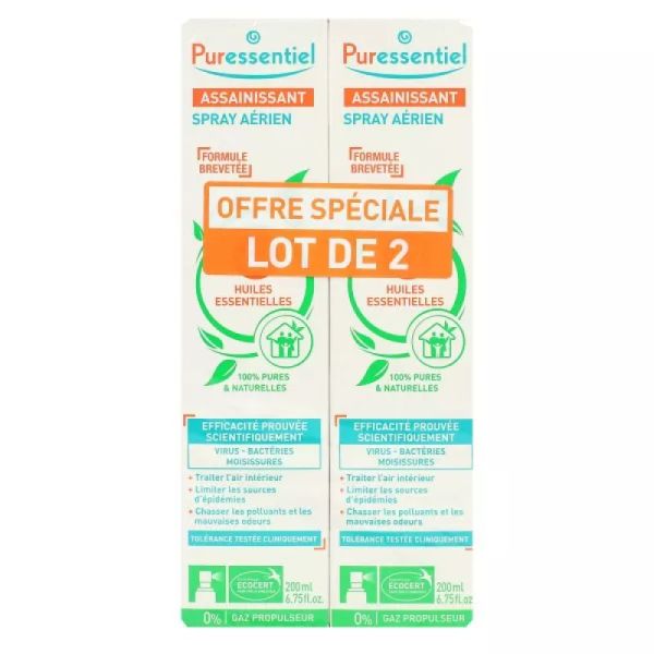 Spray aérien assainissant 41 huiles essentielles 2x200ml