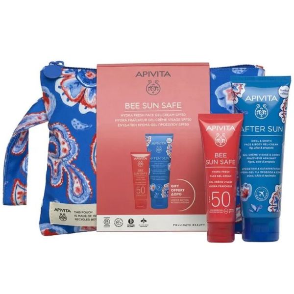 Bee Sun Safe Trousse Solaire Gel Creme Hydra Fraîcheur SPF50 + Gel Creme Fraicheur Apaisant 250ml