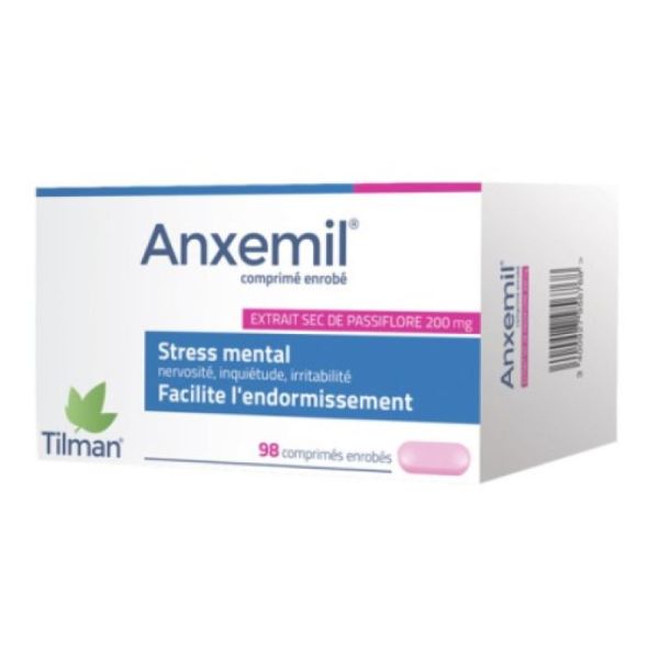 Anxemil 200mg stress mental - boîte de 98 comprimés enrobés