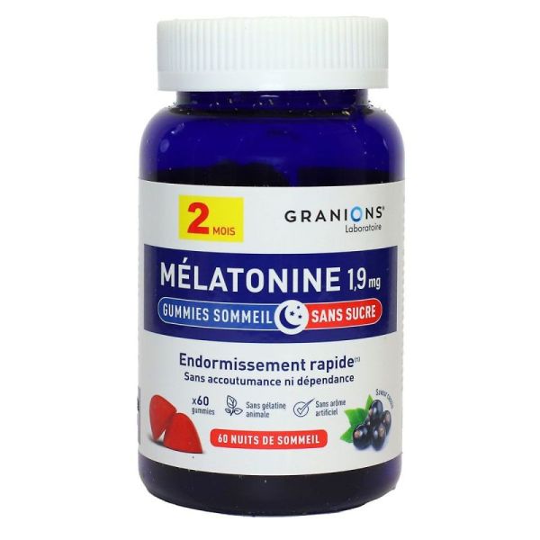 Mélatonine 1,9 mg 60 gummies