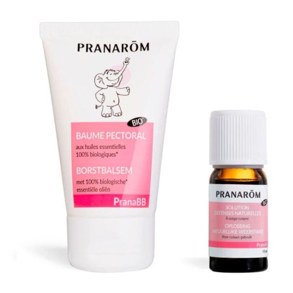 Duo Baume pectoral bébé + Solution défenses naturelles offerte
