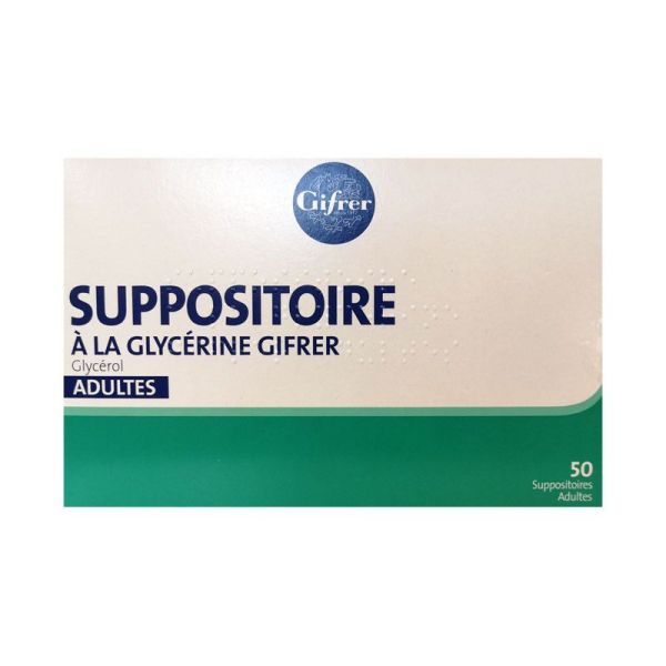 Suppositoire à la Glycérine - Boîte de 50