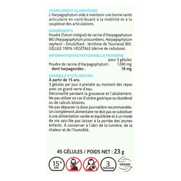 Arkogélules Harpagophytum bio 45 gélules
