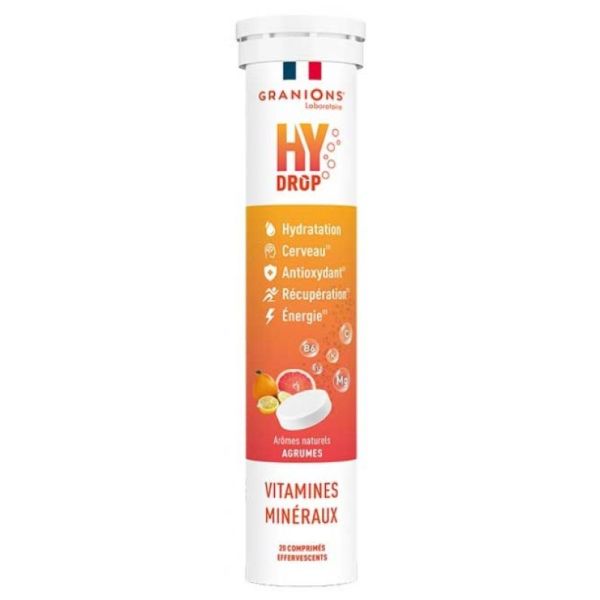 Hydrop Agrumes 20 comprimés effervescents