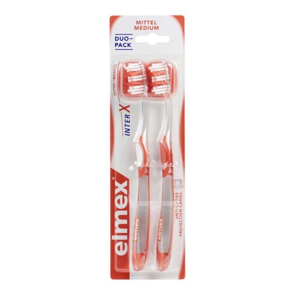 2 brosses à dents Elmex Inter X - médium