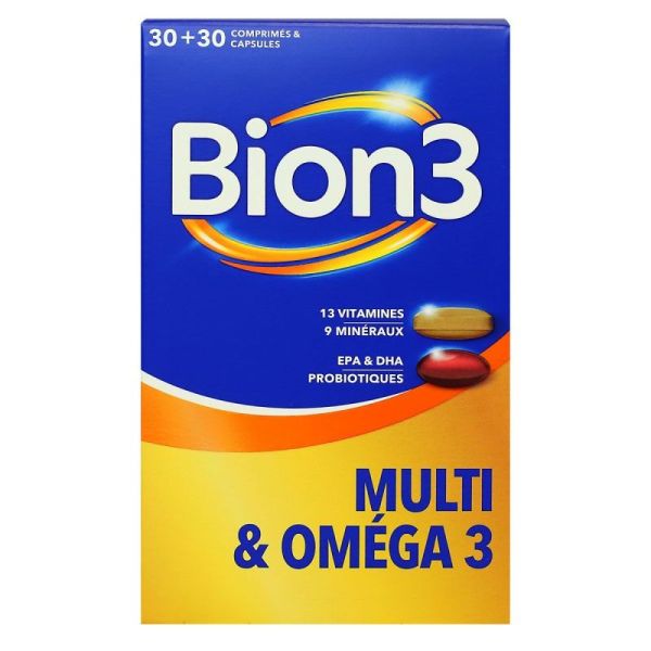 Bion3 Multi & Omega 3 30 Comprimés + 30 Capsules