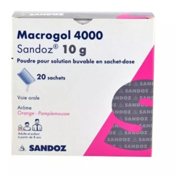 Macrogol 4000 10g poudre 20 sachets