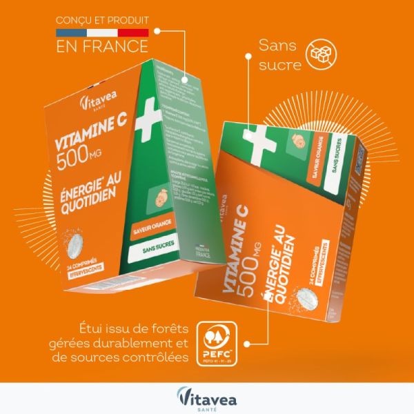 Vitamine C 500mg énergie au quotidien 24 comprimés
