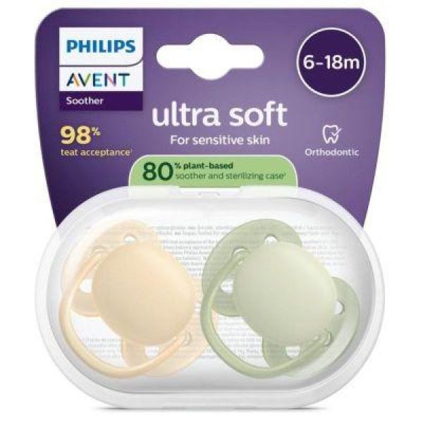 Philips Avent Scf091/45 Sucettes Ultra Soft jour 6-18M
