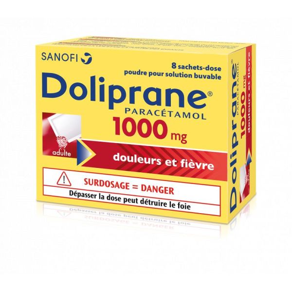 Doliprane 1000mg 8 sachets