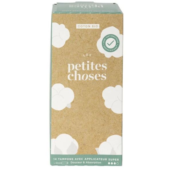 Tampons Flux Super Avec Applicateurs Coton Bio x4