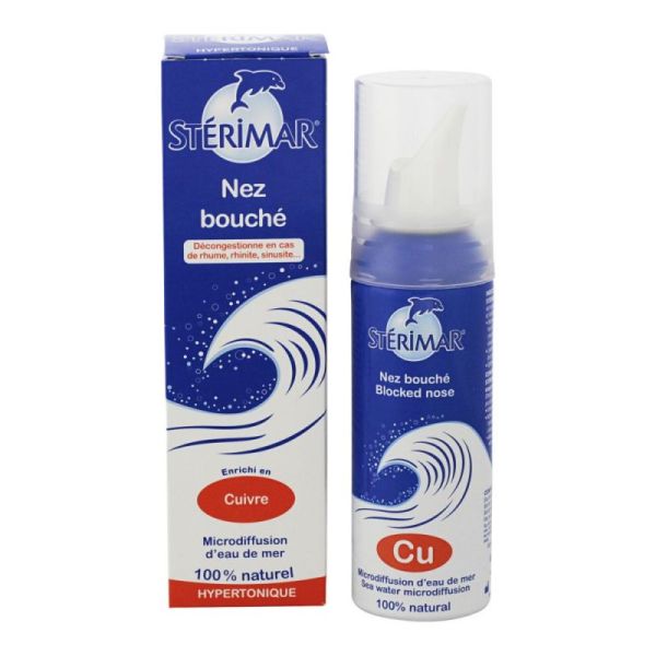 Stérimar nez bouché bébé cuivre hypertonique lot de 2x100ml 