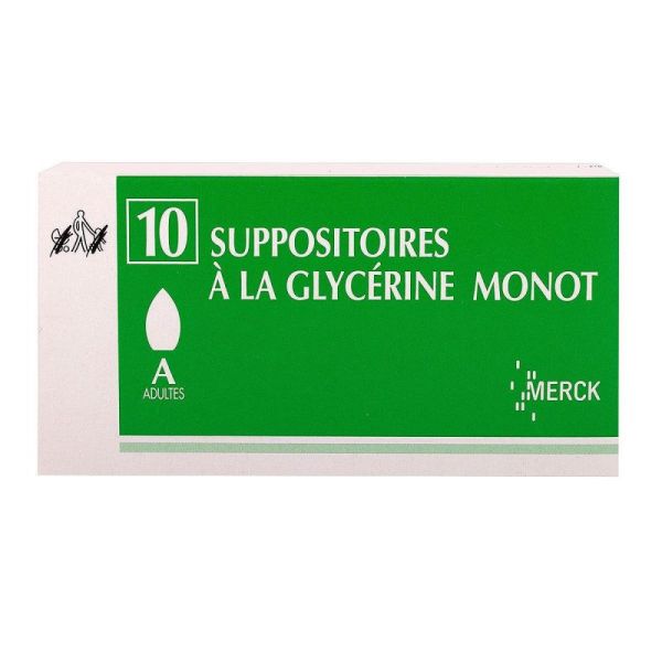 10 Suppositoires à la Glycérine Monot