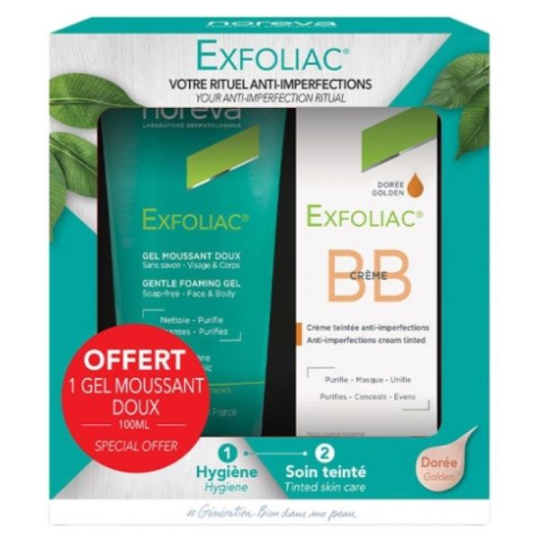 Exfoliac BB Crème 30 ml + Gel Moussant Doux 100 ml Offert