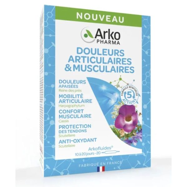 Arkofluides Douleurs Articulaires & Musculaires 20 + 10 ampoules