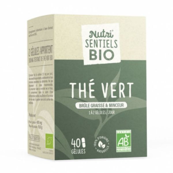 Les Nutri'Sentiels Thé vert guarana - 40 gélules (Date de péremption Janvier 2023)