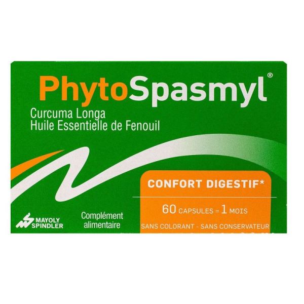 Phytospasmyl curcuma fenouil 60 capsules (Date de péremption Octobre 2022)