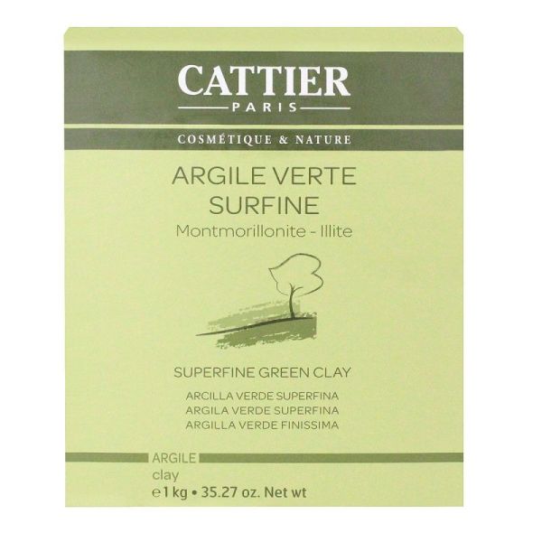 Argile Verte Surfine 1kg en poudre
