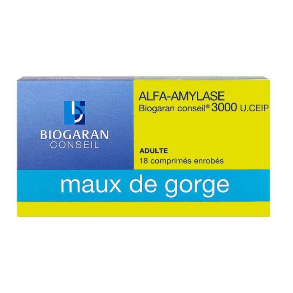 Alfa-amylase 3000U.CEIP 18 comprimés
