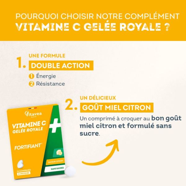 Vitamine C & gelée royale fortifiant x 24 comprimés