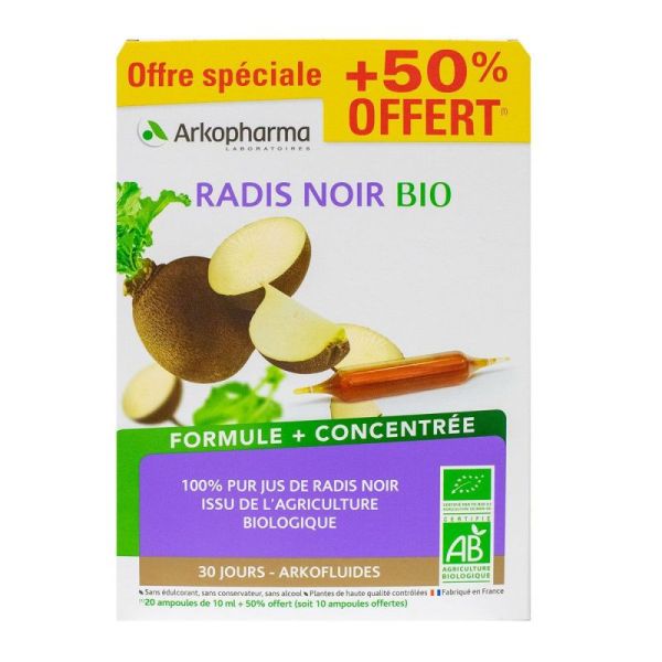 Radis noir concentré BIO - 30 ampoules