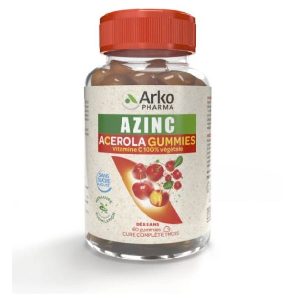 Azinc Acerola Sans Sucre 60 gummies