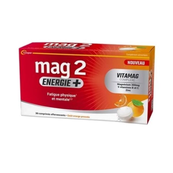 Mag2 Energie+ Fatigue Physique et Mentale 30 comprimés