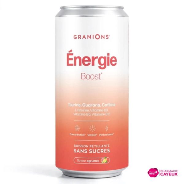 Energy Boost boisson pétillante agrumes 330 ml