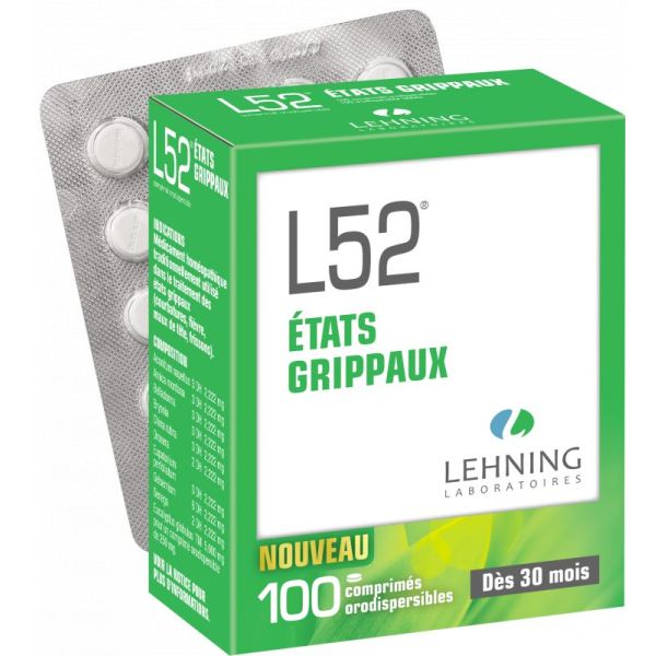 L52 Etats Grippaux - 100 comprimés