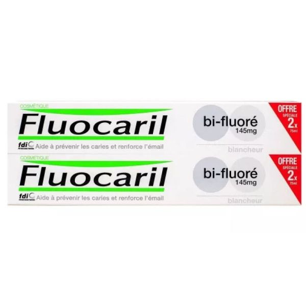 Dentifrice bi-fluoré blancheur 2x75ml