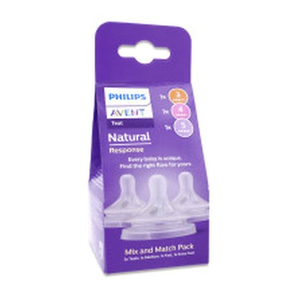 Philips Avent Lot 3 tétines Natural Response multi-tailles