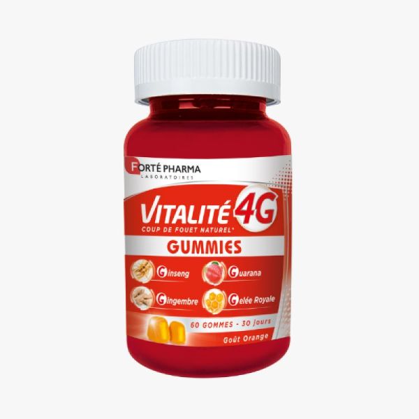 Vitalité 4G coup de fouet naturel 60 gummies