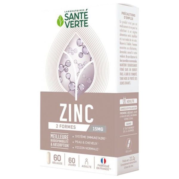 Zinc 15 mg 60 Gélules