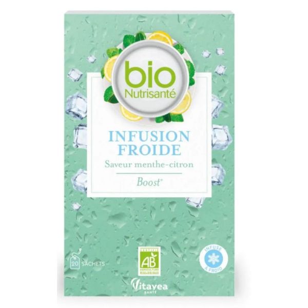 Infusion Froide Saveur Menthe Citron Boost 20 sachets