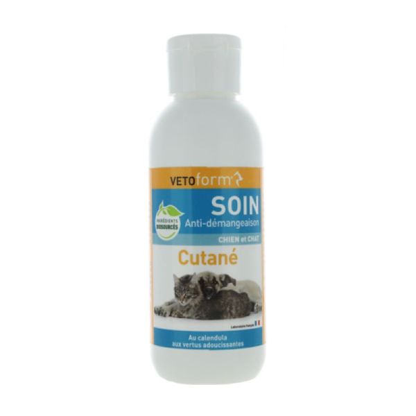 Vetoform Soin Anti-Démangeaison Cutané Chien et Chat 125 ml