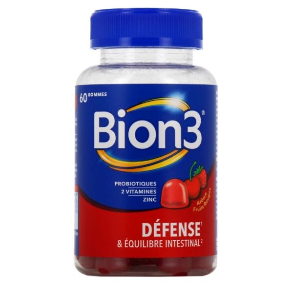 Bion 3 Défense Arome Fruits Rouges 60 gommes