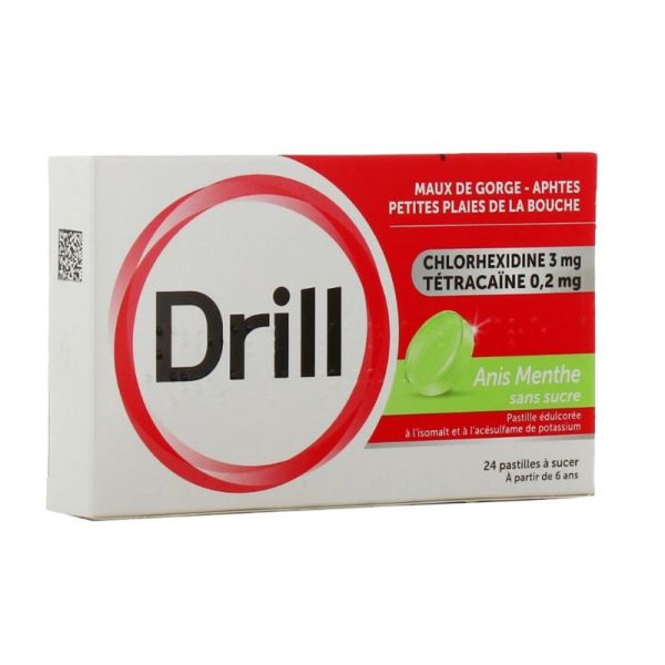 Drill anis menthe 24 pastilles