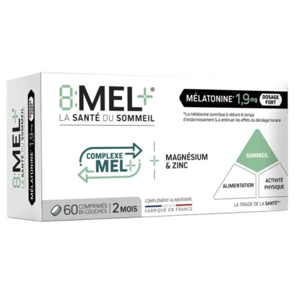 Mélatonine 1,9 mg 60 Comprimés Bi-Couches